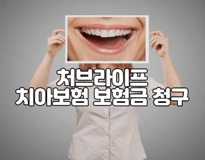 처브라이프 치아보험 보험금 청구