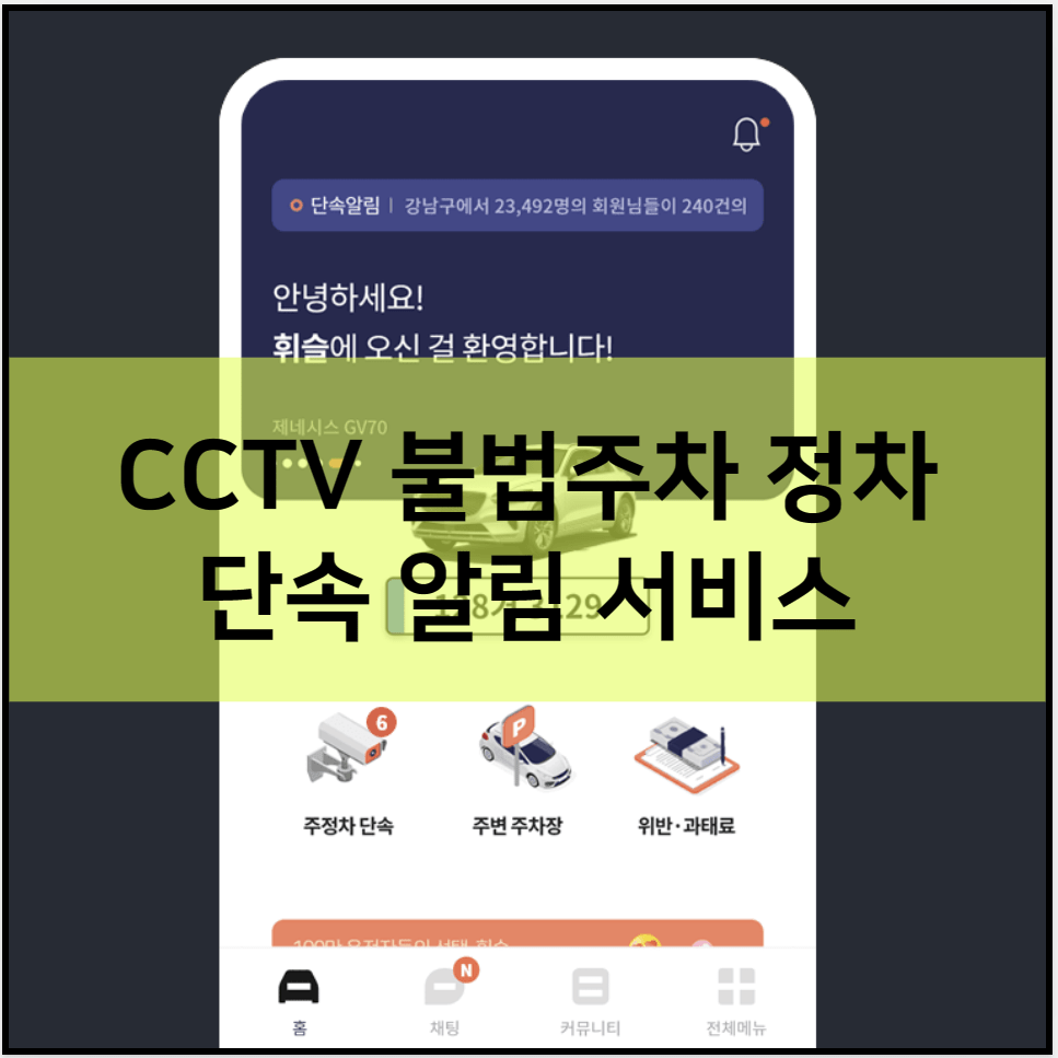 CCTV 불법주차 정차 단속 알림 서비스