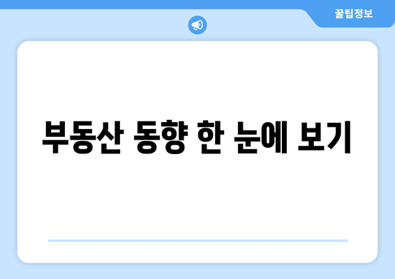 부동산 동향 한 눈에 보기