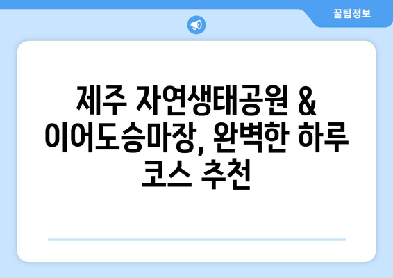 제주 자연생태공원 & 이어도승마장, 하루 완벽 코스! | 제주 여행, 가족 여행, 승마 체험, 자연 체험