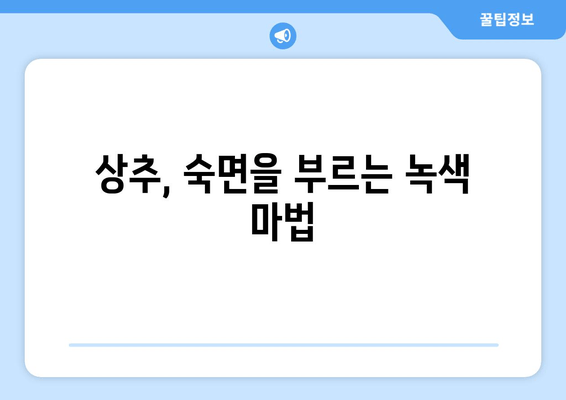 숙면을 위한 선택! 상추의 효능, 칼로리, 그리고 맛있는 레시피 | 수면, 채소, 건강, 꿀잠, 레시피
