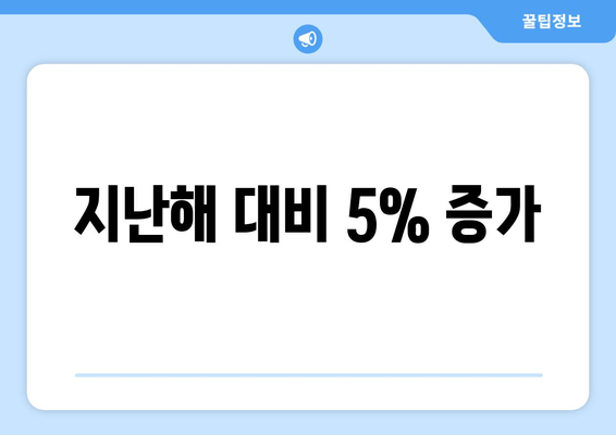 지난해 대비 5% 증가