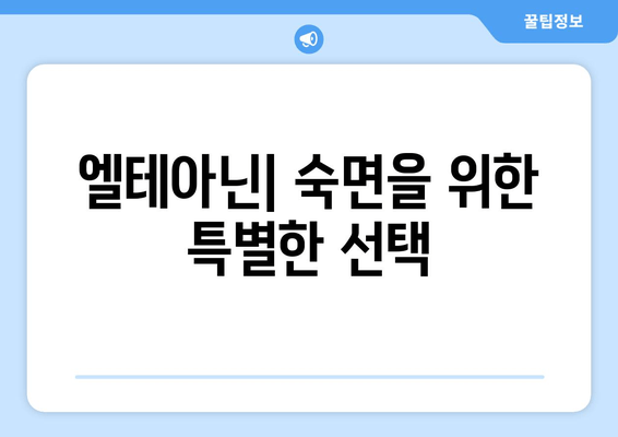 숙면을 위한 엘테아닌의 놀라운 효과| 깊은 잠, 편안한 휴식을 위한 솔루션 |  엘테아닌, 수면 개선, 스트레스 해소, 건강 정보