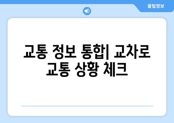 교통 정보 통합| 교차로 교통 상황 체크