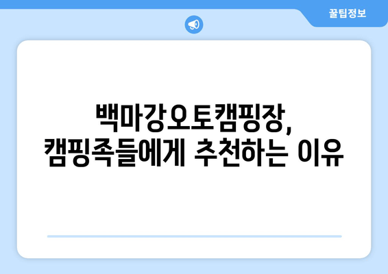 백마강오토캠핑장| 충남 부여군 근교 캠핑의 완벽한 선택 | 전기, 시설, 예약, 추천, 연락처