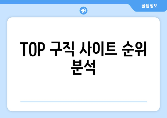 TOP 구직 사이트 순위 분석