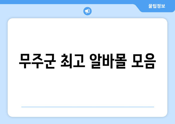 무주군 최고 알바몰 모음