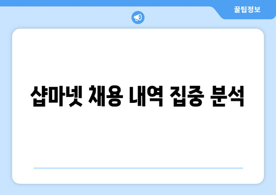 샵마넷 채용 내역 집중 분석