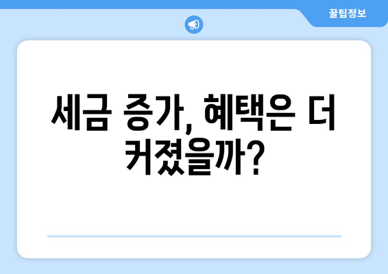 세금 증가, 혜택은 더 커졌을까?