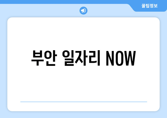 부안 일자리 NOW