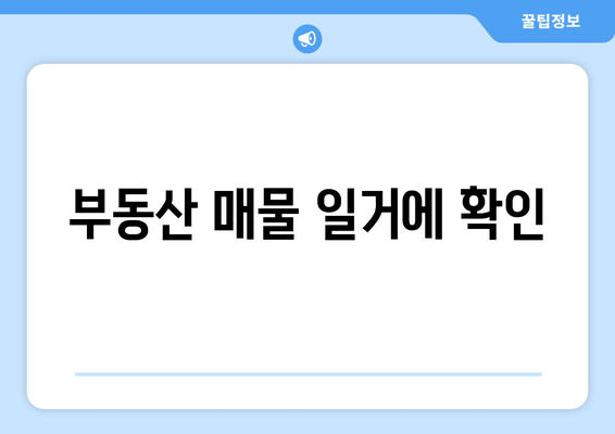 부동산 매물 일거에 확인