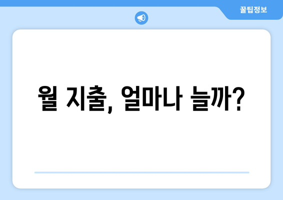 월 지출, 얼마나 늘까?