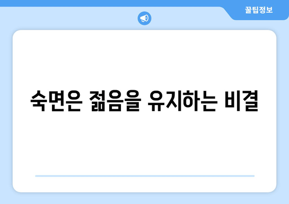 수면 부족이 노화를 앞당긴다? 건강한 노년을 위한 필수 수면 습관 | 수면, 노화, 건강, 노년, 수면 장애, 수면 질
