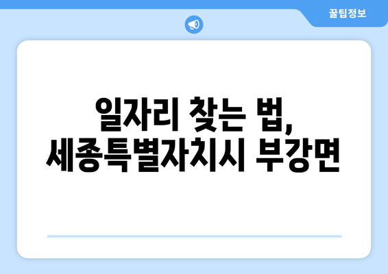 일자리 찾는 법, 세종특별자치시 부강면