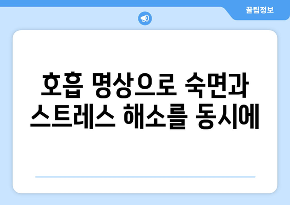 숙면을 위한 호흡 명상| 스트레스 해소와 깊은 수면 | 수면 개선, 스트레스 완화, 호흡 운동, 명상