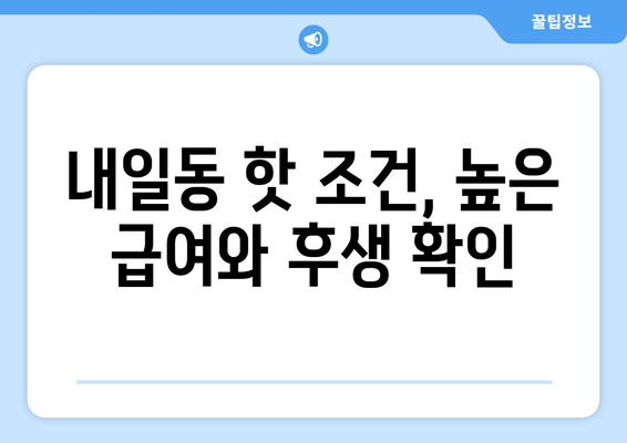 내일동 핫 조건, 높은 급여와 후생 확인