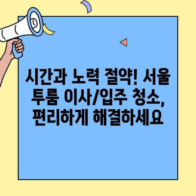 서울 투룸 이사/입주 청소 전문 업체 추천 | 꼼꼼한 서비스, 합리적인 가격