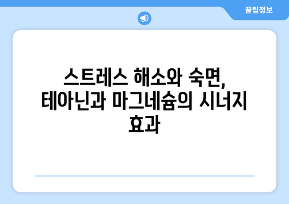 숙면을 위한 특급 조합| 테아닌과 마그네슘 | 수면 개선, 스트레스 완화, 건강 팁