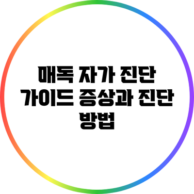 매독 자가 진단 가이드: 증상과 진단 방법