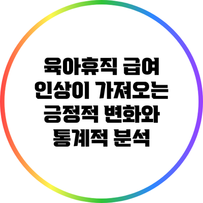 육아휴직 급여 인상이 가져오는 긍정적 변화와 통계적 분석