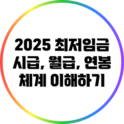 2025 최저임금: 시급, 월급, 연봉 체계 이해하기