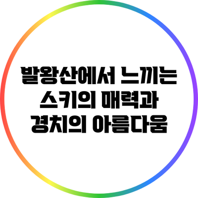 발왕산에서 느끼는 스키의 매력과 경치의 아름다움