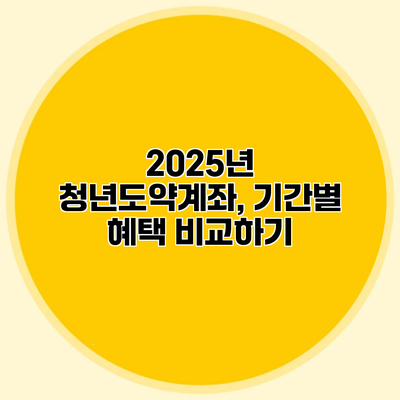 2025년 청년도약계좌, 기간별 혜택 비교하기