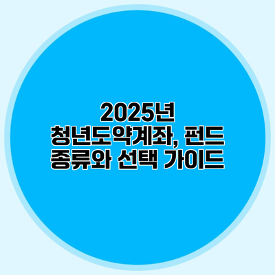 2025년 청년도약계좌, 펀드 종류와 선택 가이드