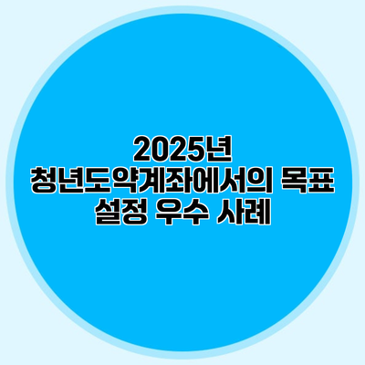 2025년 청년도약계좌에서의 목표 설정 우수 사례