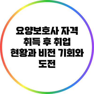 요양보호사 자격 취득 후 취업 현황과 비전: 기회와 도전