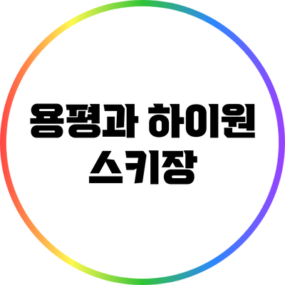 용평과 하이원 스키장