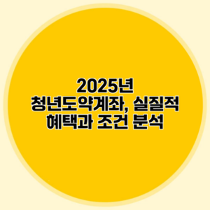 2025년 청년도약계좌, 실질적 혜택과 조건 분석