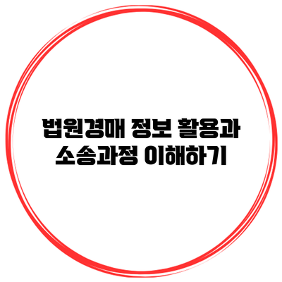 법원경매 정보 활용과 소송과정 이해하기