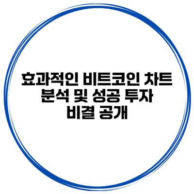 효과적인 비트코인 차트 분석 및 성공 투자 비결 공개